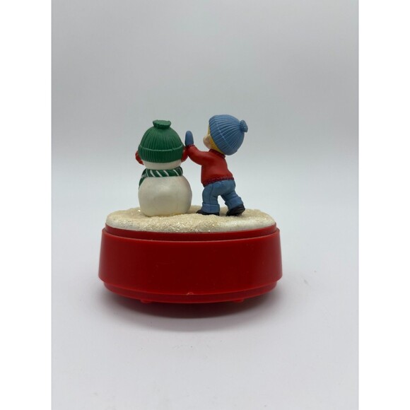 Enesco Country Cousins Scooter Musical Frosty the Snowman 1987 Music Box - Picture 4 of 5